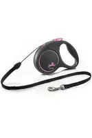 Vodítko Flexi Black Design S lanko 5m/12kg růžová