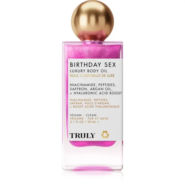 Truly Birthday Sex hydratační tělový olej s kyselinou hyaluronovou 90 ml