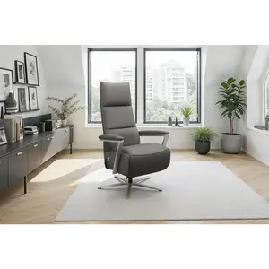 Sit & More RELAXAČNÍ KŘESLO, kůže, mokka