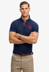 Superdry & Co Tričko  námornícka modrá / červená