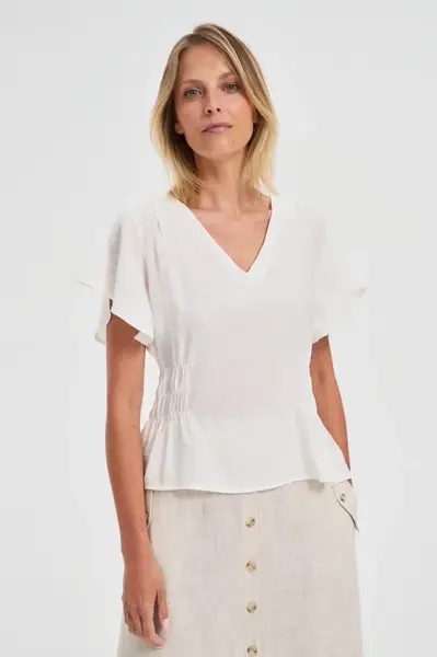 Marisse Fitted White Shirt