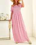 Resti Pink women's patterned midi dress - Clothing