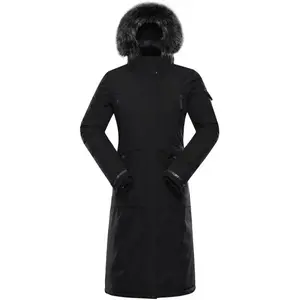 ALPINE PRO WUSSA Dámský zimní kabát, černá, velikost