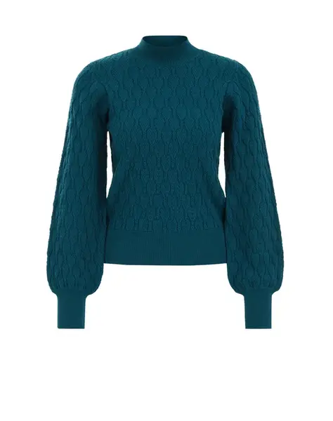 WE Fashion Sveter  petrolejová