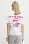 Bavlněné tričko Red Bull Racing x Pepe Jeans CLUB TEE 2 bílá barva, RL500012