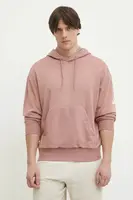 Mikina adidas Essentials pánská, růžová barva, s kapucí, hladká, JF3598