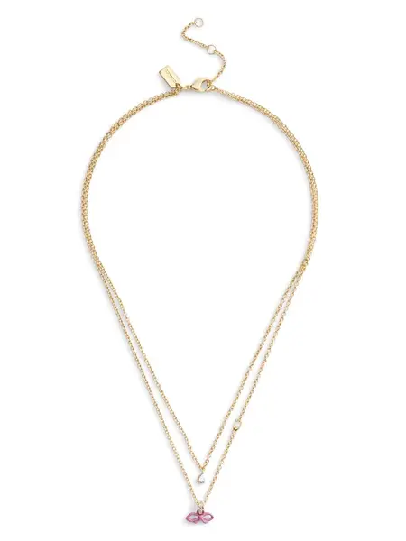 COACH Retiazka  zlatá / ružová / priehľadná