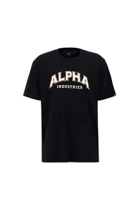 ALPHA INDUSTRIES Tričko  mandarínková / čierna / biela