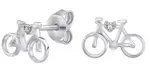 Silvego Stříbrné náušnice cyklistické kolo MW14247