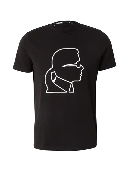 Karl Lagerfeld Tričko  čierna / biela