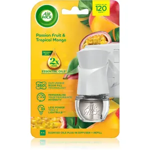 Air Wick Electric Passion Fruit & Tropical Mango elektrický osviežovač vzduchu s náplňou 199 ml