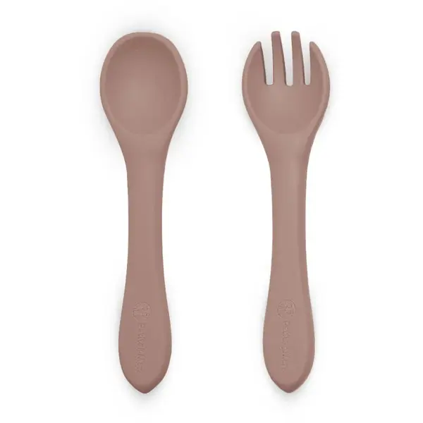 Petite&Mars Take&Match Silicone Cutlery příbor Velvet Latte 6m+ 2 ks