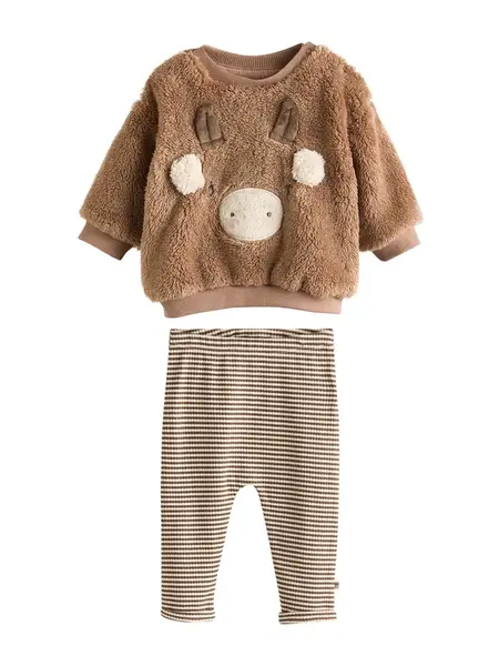 Next Set  hnedá / gaštanová / biela