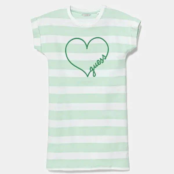 Dívčí šaty Guess zelená barva, mini, J5GK33 KBOR4