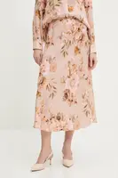 Sukně Answear.LAB růžová barva, midi, áčková