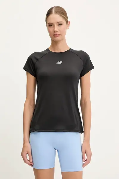 Tréninkové tričko New Balance dámské, černá barva, WT51223BK