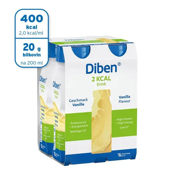Diben 2 kcal Drink vanilka por.sol.4x200ml