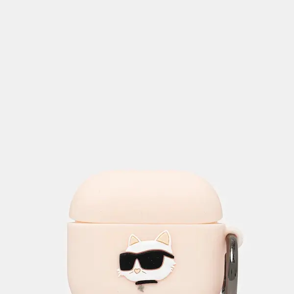 Kryt na airpods Karl Lagerfeld 4 růžová barva, KLA4RUNCHP