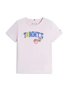 TOMMY HILFIGER Tričko 'RUNNING FRUIT'  nebesky modrá / žltá / rosé / biela