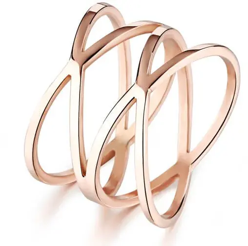 Troli Romantický bronzový prsten z oceli KRS-275 50 mm