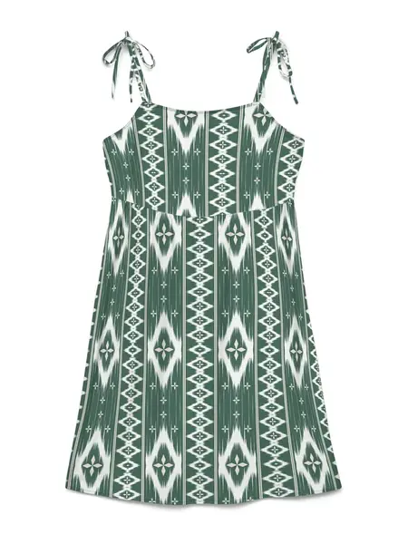 VERO MODA Letné šaty 'VMMYMILO'  nebielená / tmavozelená / biela