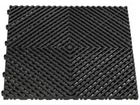 Plastová dlaždice, perforovaná, modulární, 40 x 40 x 1,8 cm, černá barva - Procarosa Barva: černá