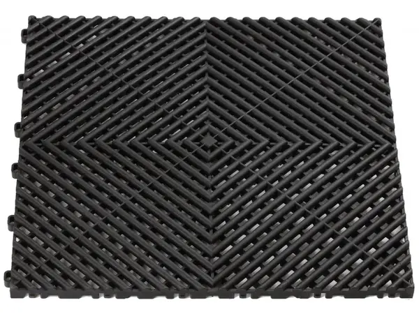 Plastová dlaždice, perforovaná, modulární, 40 x 40 x 1,8 cm, různé barvy - Procarosa Barva: černá