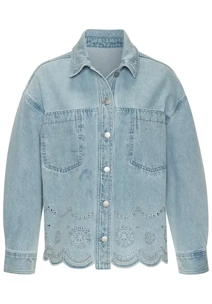 BUFFALO Prechodná bunda  modrá denim