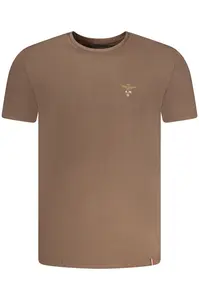 Hnedé pánske tričko s krátkym rukávom