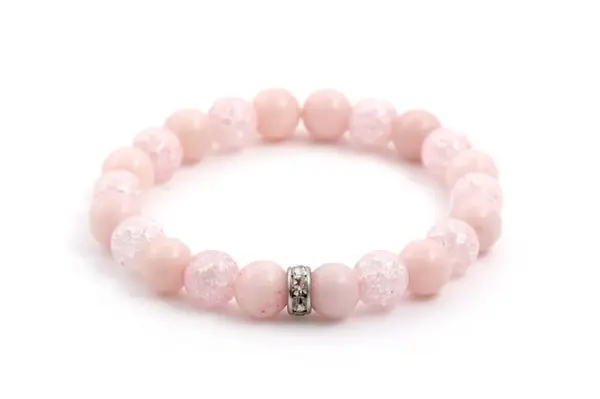 Agato Korálkový náramek z jadeitu a syntetického křišťálu MINK04/17