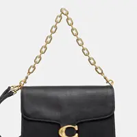 Kožená kabelka Coach TABBY černá barva, CY920