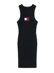 Tommy Jeans Pletené šaty  červená / čierna / biela