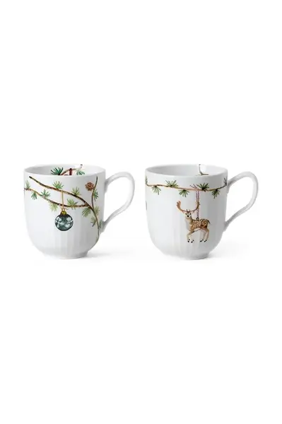 Sada hrnků Kähler Hammershoi 330 ml 2-pack bílá barva