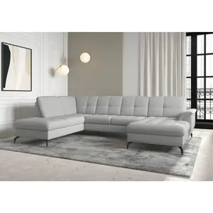 Sit & More SEDACÍ SOUPRAVA, textil, světle šedá