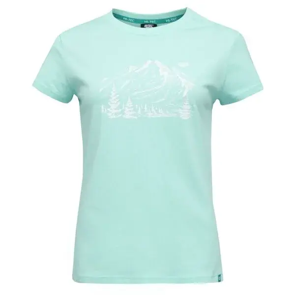 Hi-Tec LADY SERENITY SP Dámske bavlnené tričko, tyrkysová, veľkosť