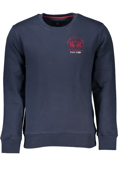 Pánská modrá mikina bez zipu La Martina