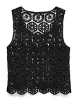 VERO MODA Vyšívaný top 'VMElsa'  čierna