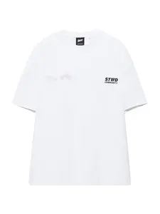 Pull&Bear Tričko  svetlofialová / čierna / biela