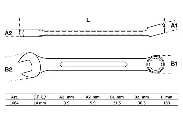 BGS technic Klíče očkoploché CrV (různé velikosti 6-50mm) - BGS Velikost: 18 mm