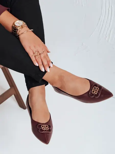 Elegantné bordové balerínky