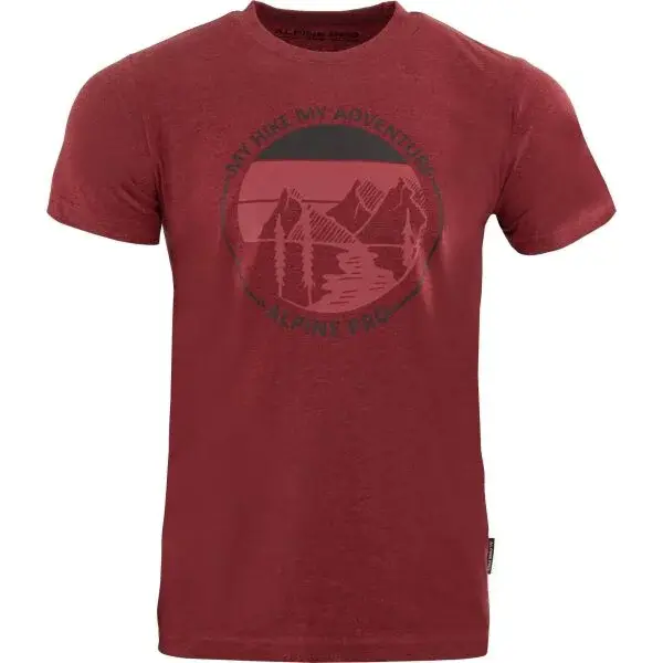 ALPINE PRO BREGAR Pánske tričko, červená, veľkosť