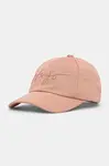 Kšiltovka HUGO růžová barva, hladká, 50519265