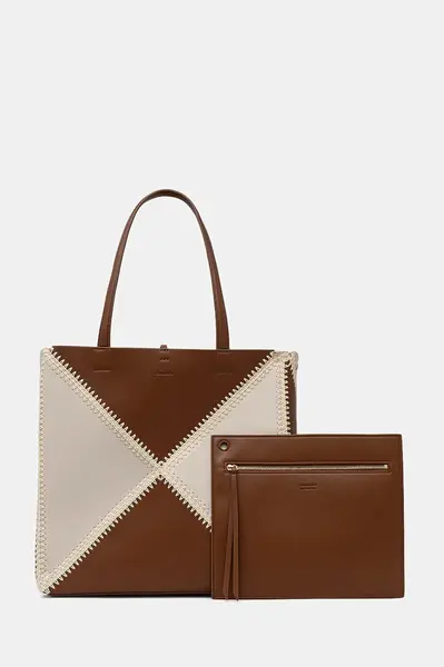 Kabelka Nanushka THEORIGAMITOTELARGE bílá barva, NW23CRBG00471