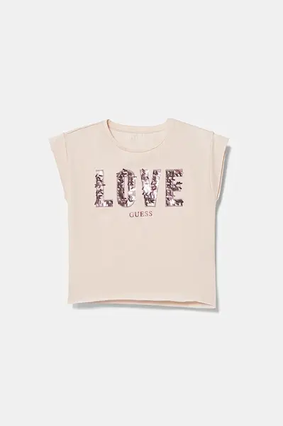 Dětské tričko Guess růžová barva, J5RI37 K6YW4