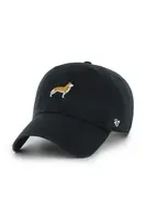 Bavlněná baseballová čepice 47 brand Dog Base Runner Icon černá barva, hladká, XX-BSRIC1411GWS-BKK