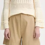 Bavlněné šortky Filippa K dámské, zelená barva, high waist, 31423.FK