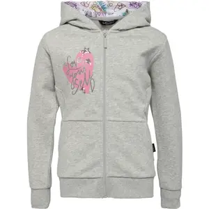 Lewro ESMIA Dívčí celorozepínací mikina, šedá, velikost 140-146
