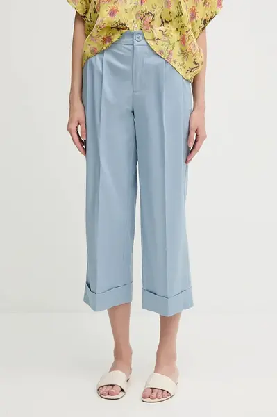 Kalhoty Pedro del Hierro dámské, modrá barva, high waist, 7609767