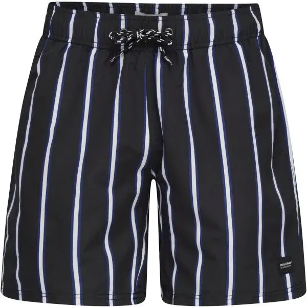 BLEND BHRICK VERTICAL STRP SWIM Pánske plavecké krátke nohavice, čierna, veľkosť