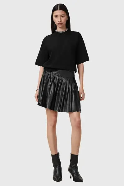 Kožená sukně AllSaints VENA